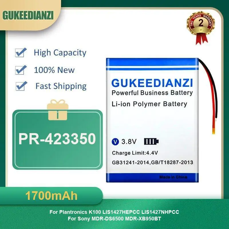 Battery For Plantronics K100 LIS1427HEPCC LIS1427NHPCC Sony MDR-DS6500 MDR-XB950BT Voyager Focus B825 Explorer M20 M50 M70 M90