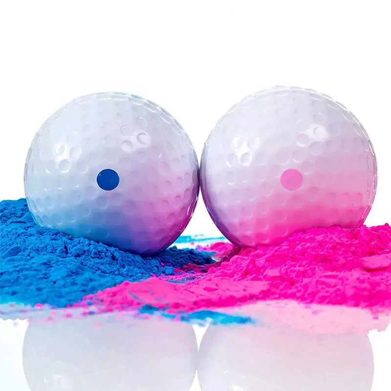 2Pcs Birthday Party Gender Reveal Powder Balls Banquet Smoke Powder Bombs The Gender Of PROM Supplies Reveals Golf Baby Gift