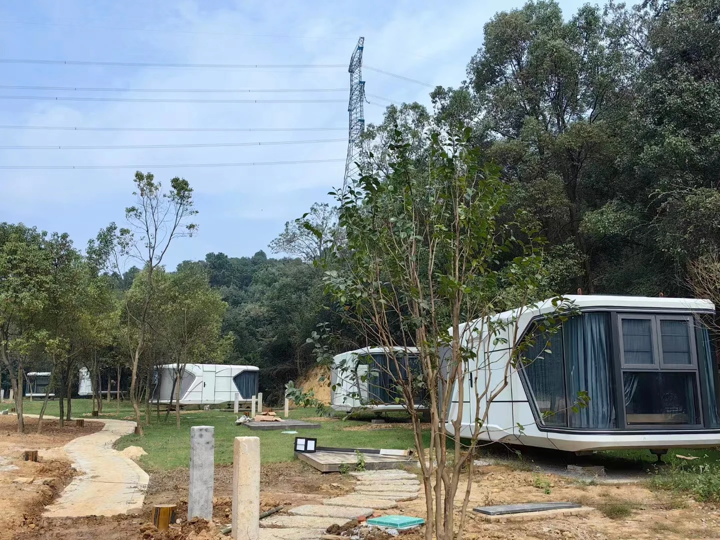 Tenda bingkai baja kapsul ruang angkasa Prefab apple rumah kabin rumah kecil rumah kerja seluler kabin Pod kantor