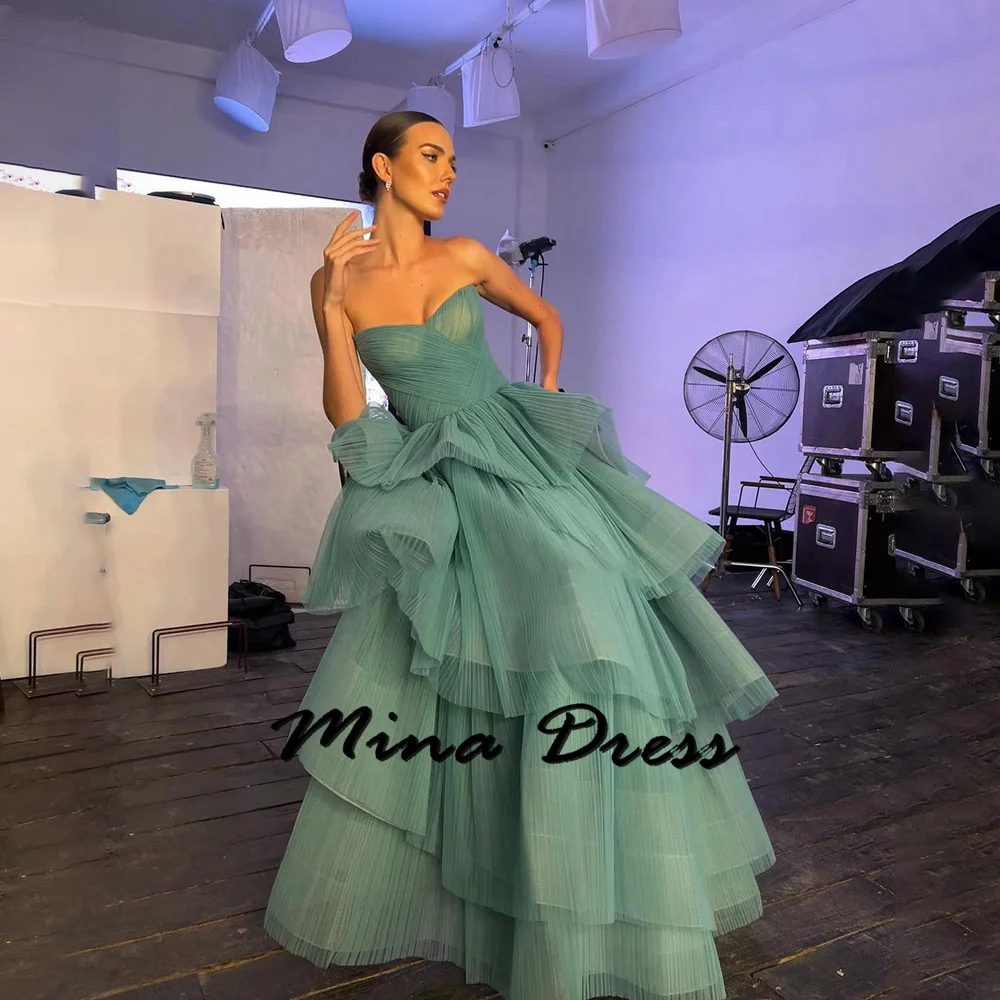 Mina Customized Backless Royal Engagement Dress Es Strapless Evening Dresses Woman Elegant Luxury Evening Dress 2024 Sleeveless