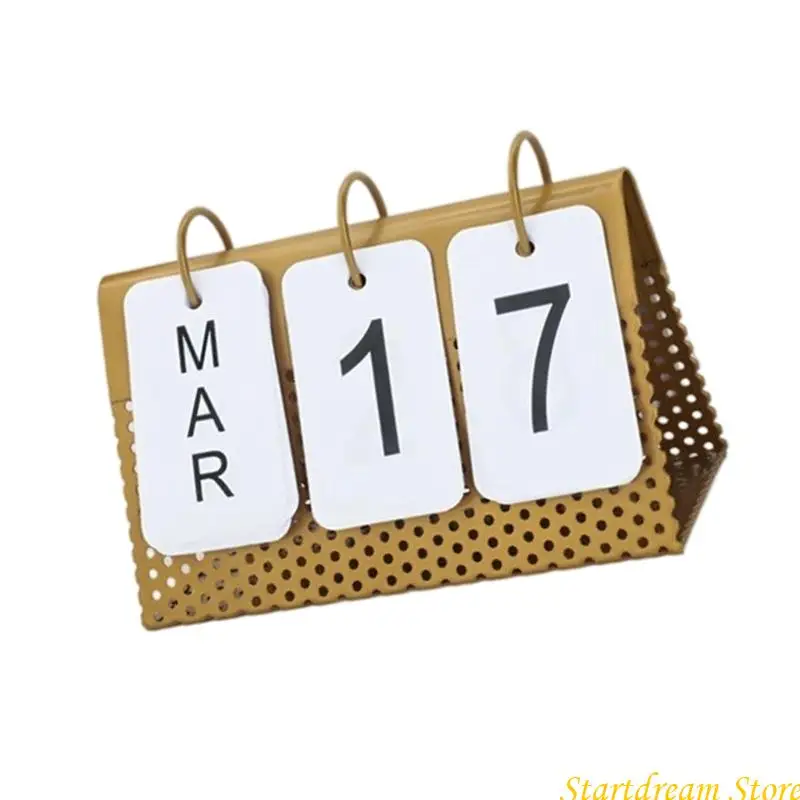 تقويم Desk مع شهر النهار يعرض التقويم الدائم مع الإطار المعدني Stand لتخطيط جدولة K92C #2