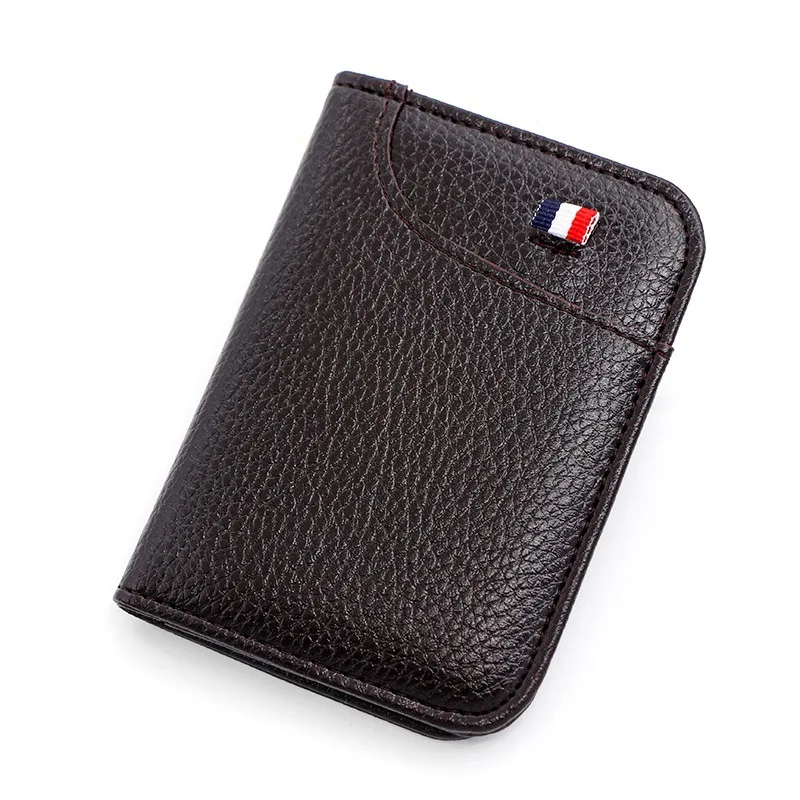 H014 New Wallet Men\'s Short Small Multifunctional ID Card Holder PU Leather Business Men Purse Fashion High-quality Casual Bag