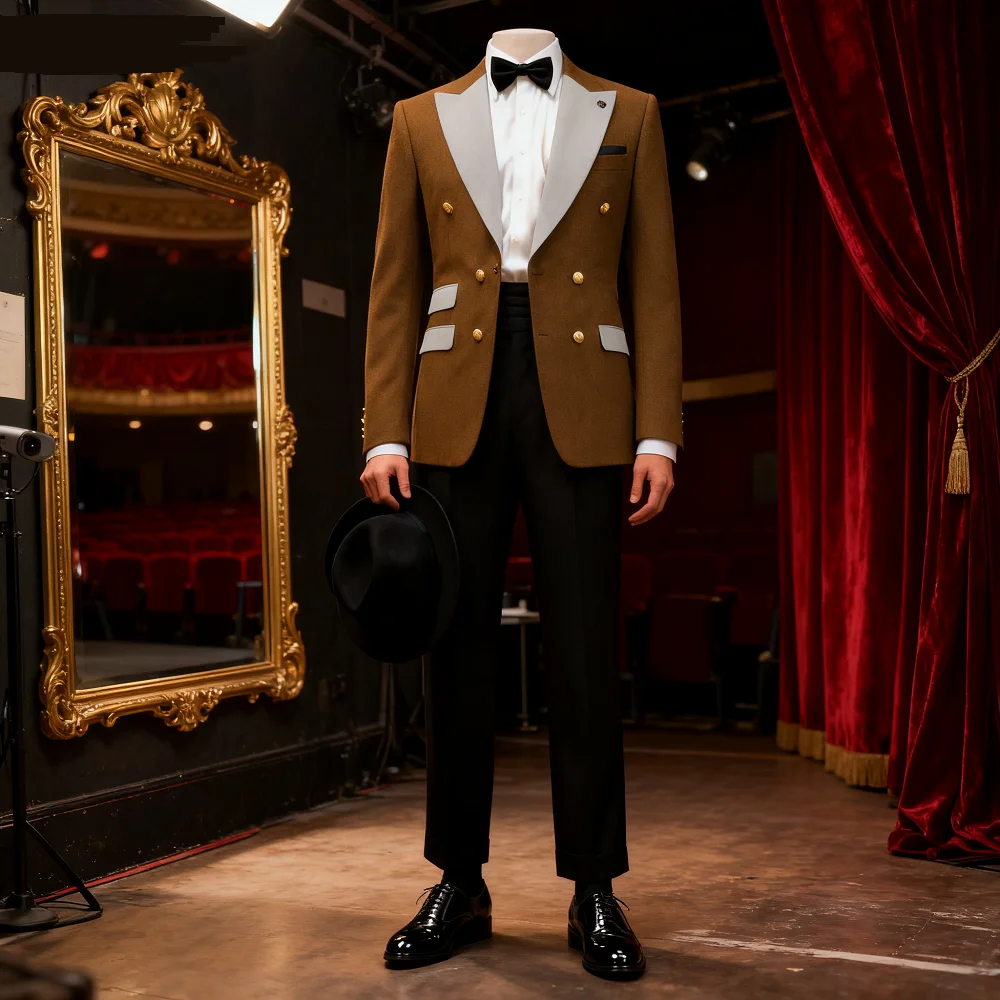 

Wedding Men's Suits Blazer Tuxedo Jacket Formal Costume Double Breasted Coat Bridegroom Business Groom Wear Homme Party XS-6XL