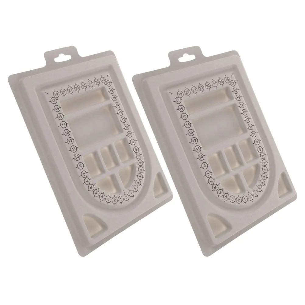 

2 Pcs Accessories Flocking Design Board Work Necklace Plastic Jewelry for Making