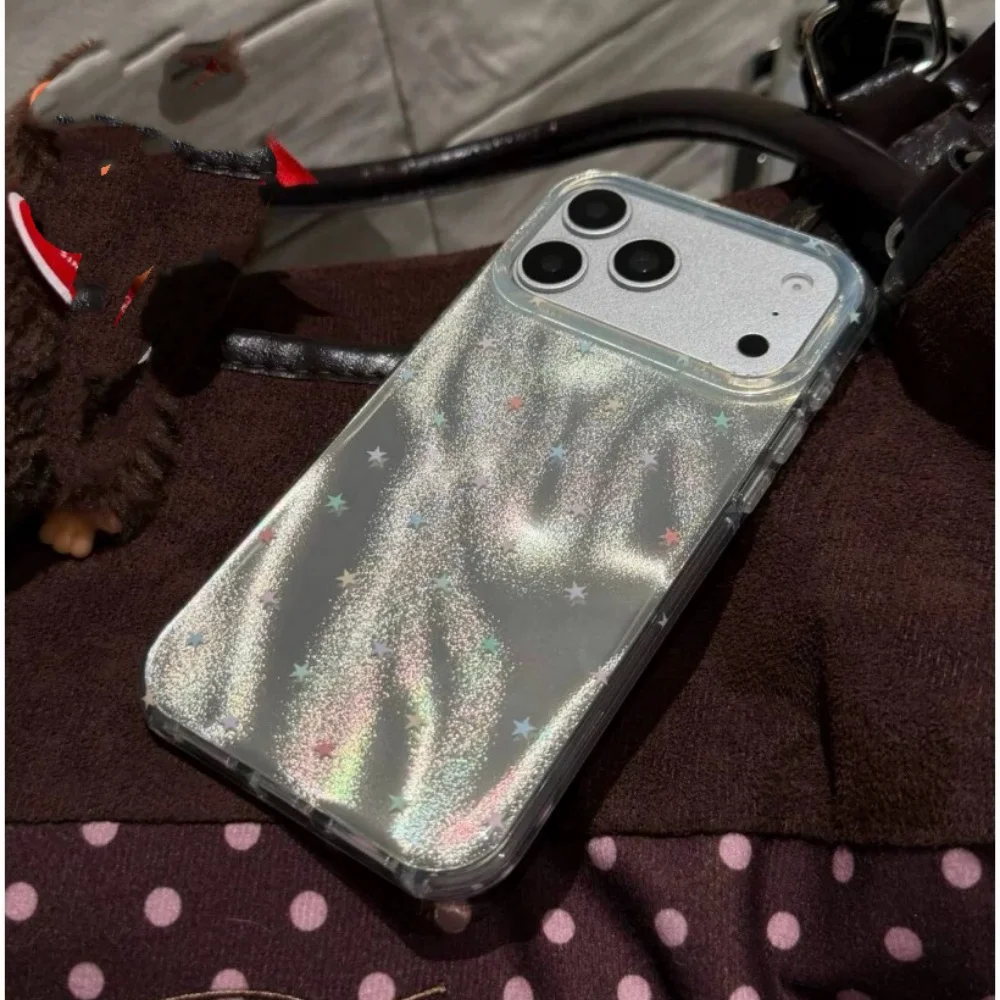 

[LEO] ins simple Aurora stars are suitable for Apple 16promax mobile phone case iphone17 new 15pm girl anti-drop Pro