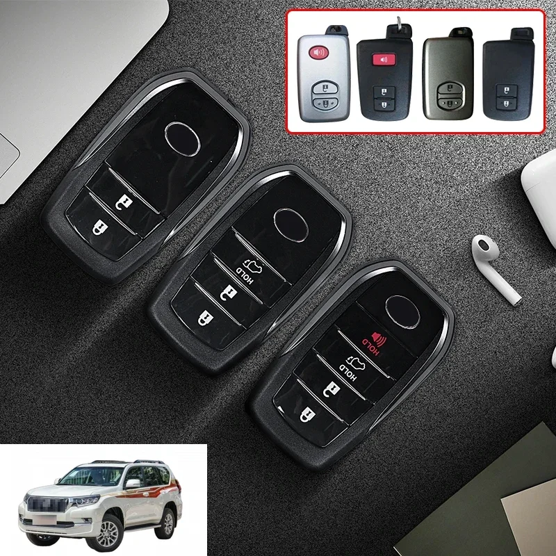 for Toyota Land Cruiser 200 2008-2021 Key Shell Modified Prado 150 Remote Key Shell Upgrade 2/3/4 Button Accessories Key Case
