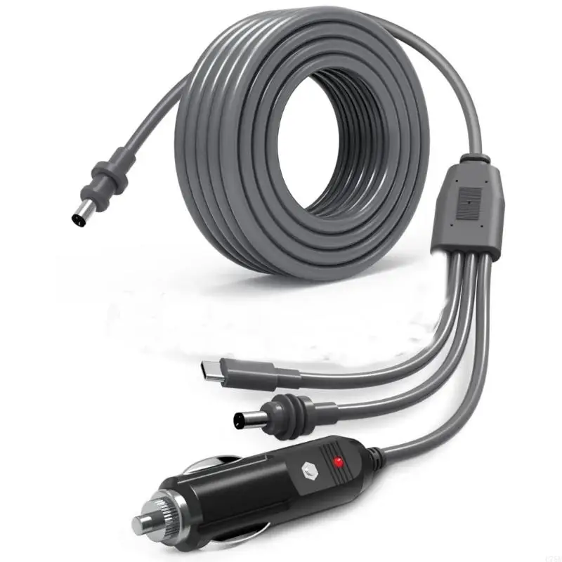 U75B 10ft Mini Power Cable 3 in 1 USB C Car DCDC Cable for Charging Requirements