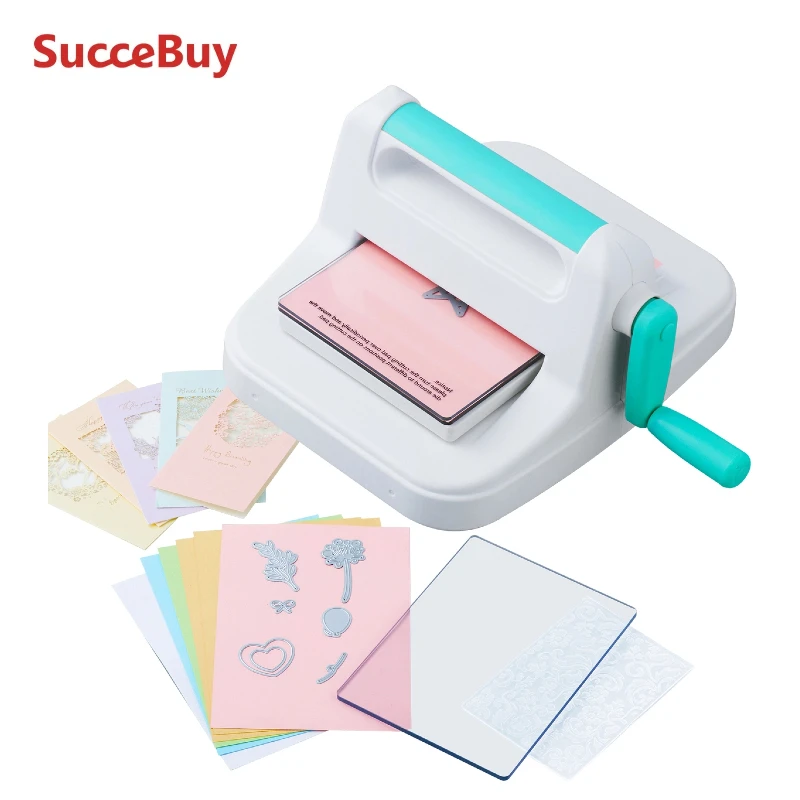 SucceBuy Machine de découpe et d'embossage manuelle 6/9 pouces, portable, pour scrapbooking, kit complet pour les arts et l'artisanat