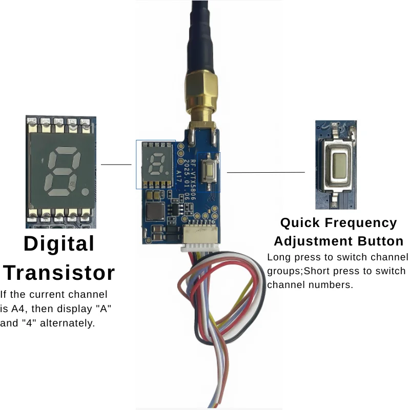 RF-5806 5,8G 600mW transmisor de transmisión de vídeo, cámara FPV 1500TVL 19*19mm FPV VYX kit de cámara para coche UAV RC