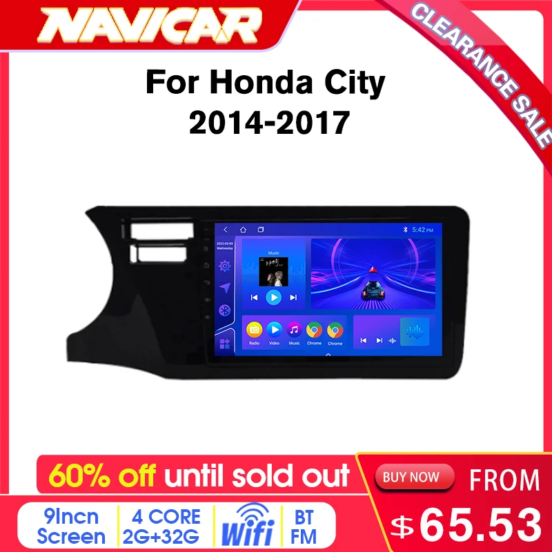 Clearance 60% off Android 10 Car Radio Multimedia Video Player For Honda City 2014-2017 Carplay GPS Navigation Auto Radio