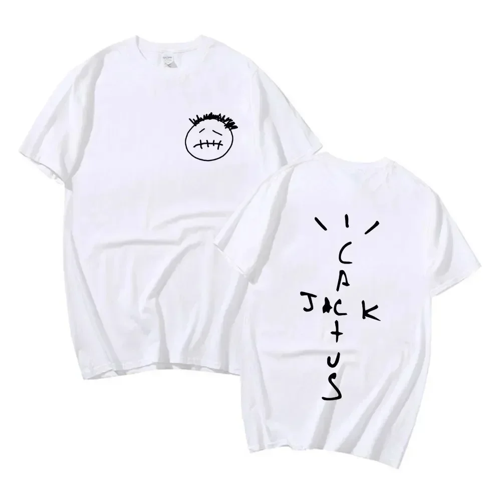 Fashion Hip Hop T Shirt Casual Short Sleeve T-shirts Rapper Cactus Jack Music Album T Shirts Women Casual Tops Aesthetic Clothes