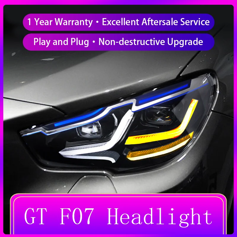 Auto Headlights For BMW 5 Series GT F07 2010-2017 Front Light DRL Head Lamp Turn Signal LED Configure Lens Tools Car Accessories