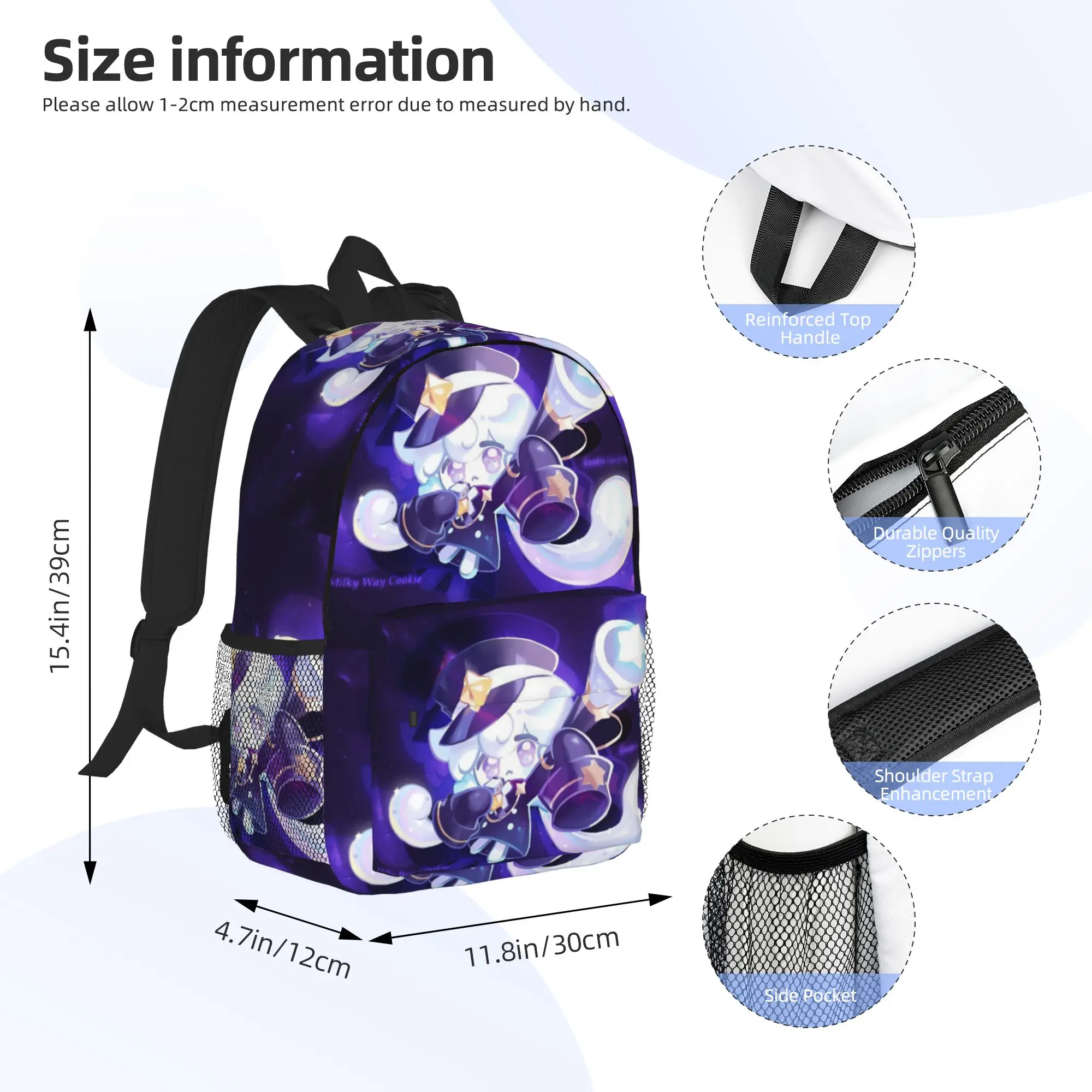 Milky Way Cookie Run Kingdom Game Backpack Hot Sale Daypack Boys Girls BookBag Shoulder Bags for Men Women School Bag