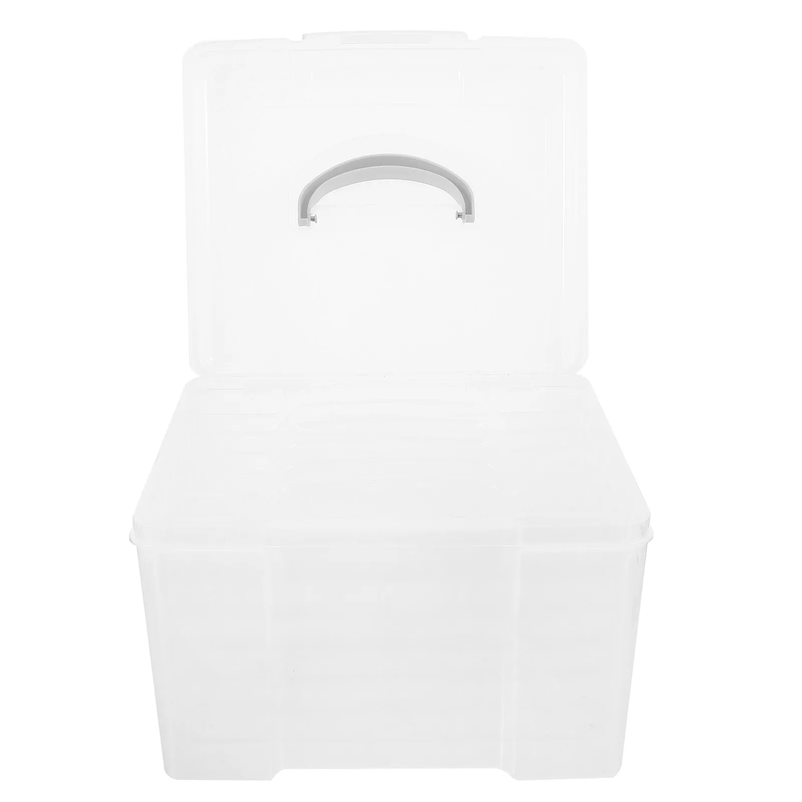 

Plastic Six Grids File Storage Box Transparent Lightweight Document Organizer Non Slip Base Portable Paper Container Certificate