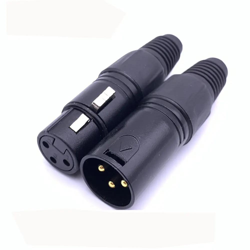 1 piece 3Pin XLR Solder Type Connector, Male/Female Audio Mic Microphone DMX Plug Jack Socket, DMX Microphone Connector