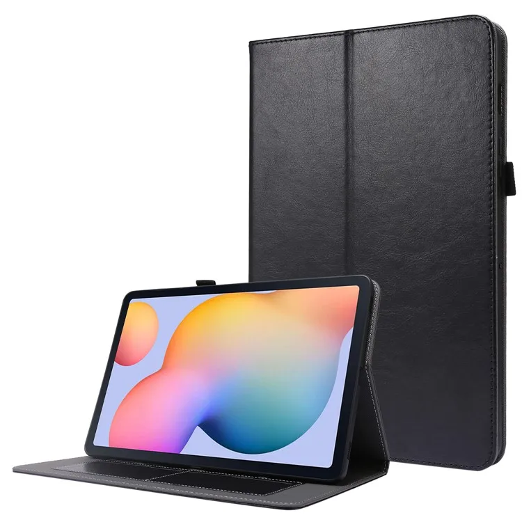 

Crazy Horse Protector Card Slot Stand Leather Case for Samsung Galaxy Tab S7 / S8 - Black