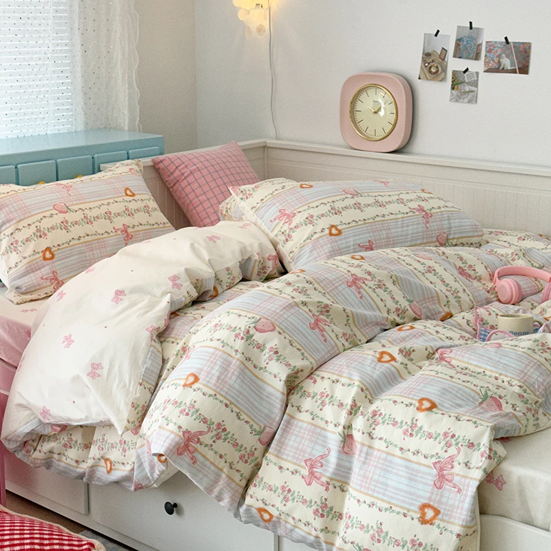 Fotografia 4: Personalize os designs estilo simples impresso conjunto de cama com capa de edredão com fronha para quarto