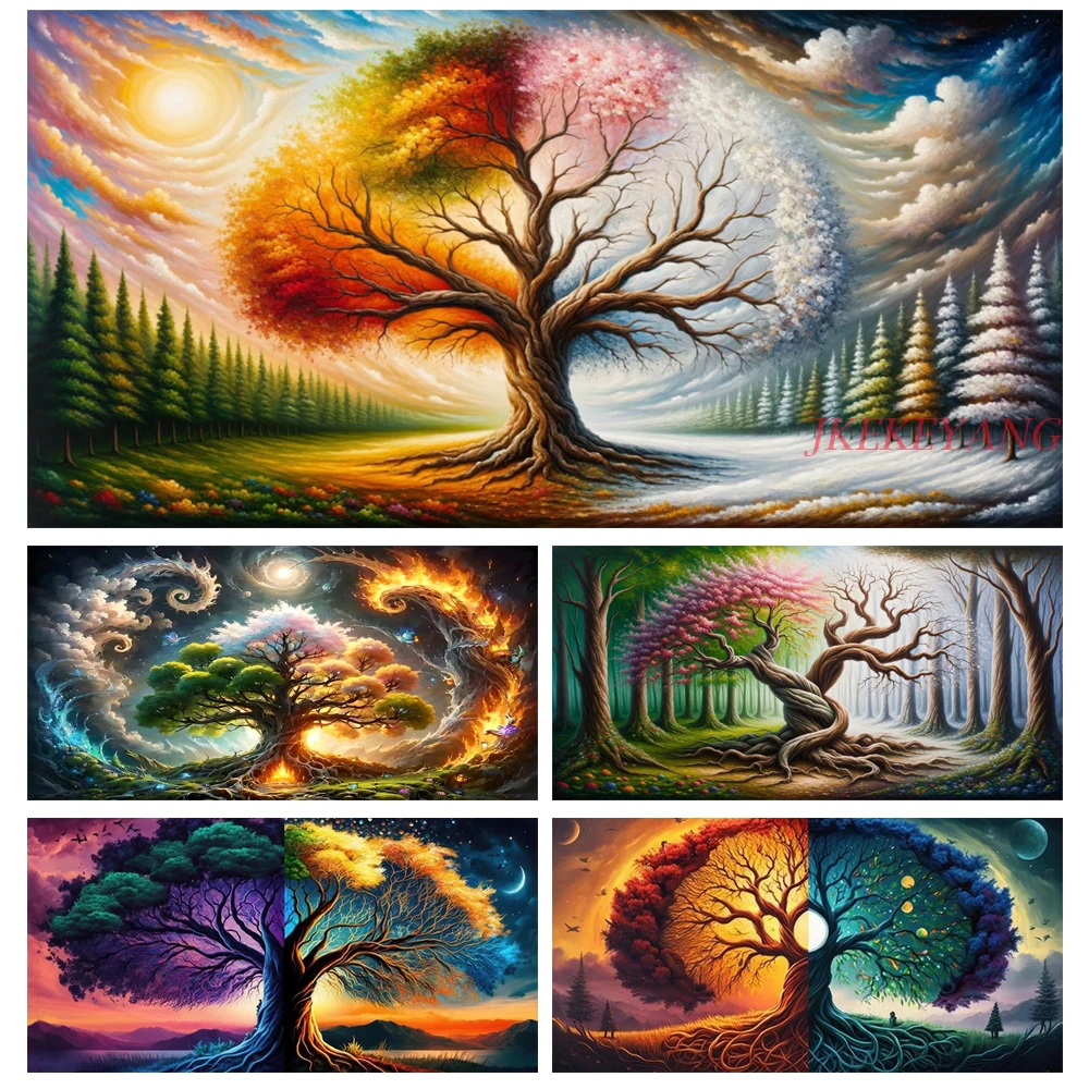 DIY Diamond Painting Cross Stitch Kit Tree of Life Full Drills Diamond Mosaic New Collection 2024 Home Decor Gift