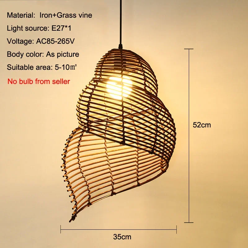Ręcznie robiony bambusowy żyrandol z muszli Retro chińska restauracja lampa barowa osobowość twórcza kawiarnia herbaciarnia dekoracyjna lampa wisząca