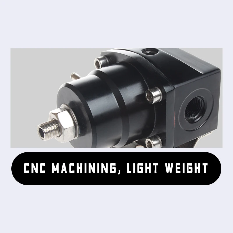 Black Red Car Fuel Pressure Regulator 160 PSI Set Adjustable Kit Auto Car Modified Racing Parts fuel pump regulator