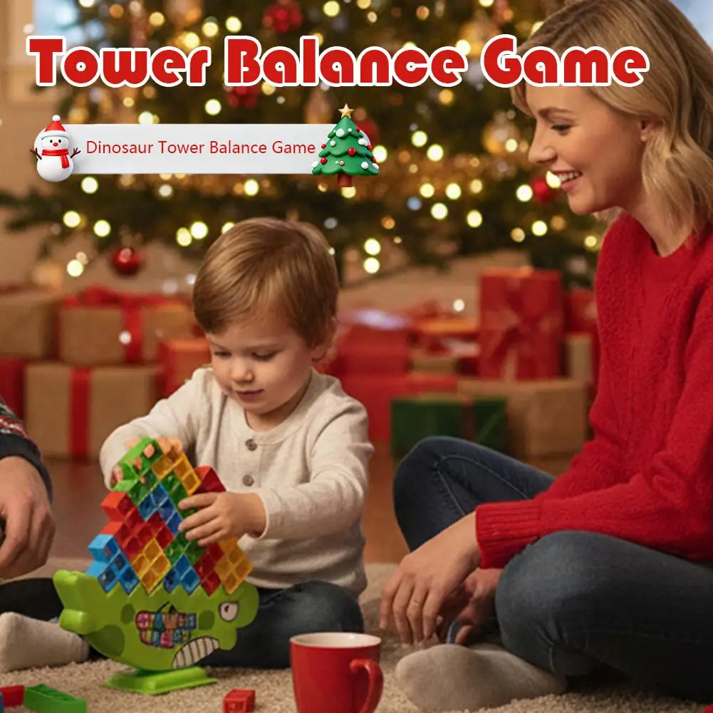 16 /32/48/64 Blocks Building Block Brick Toy Balance Stacked High Tower Swing Game Desktop Toy For Children Christmas Birthday