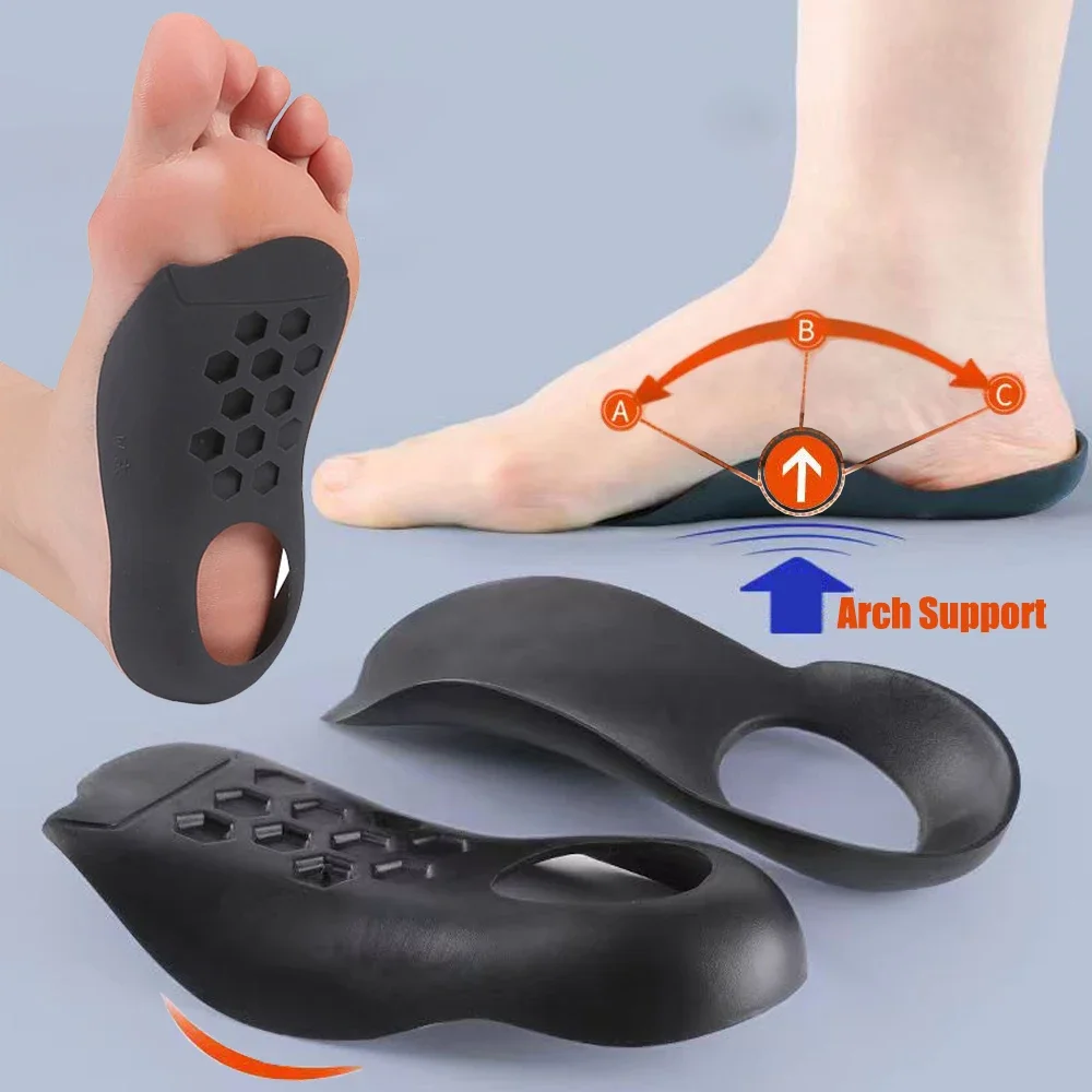 Orthotic Insoles for Plantar Fasciitis Pain Relief Therapy Flat Feet Arch Support Insoles for Shoes Women Men XO-Legs Corrector