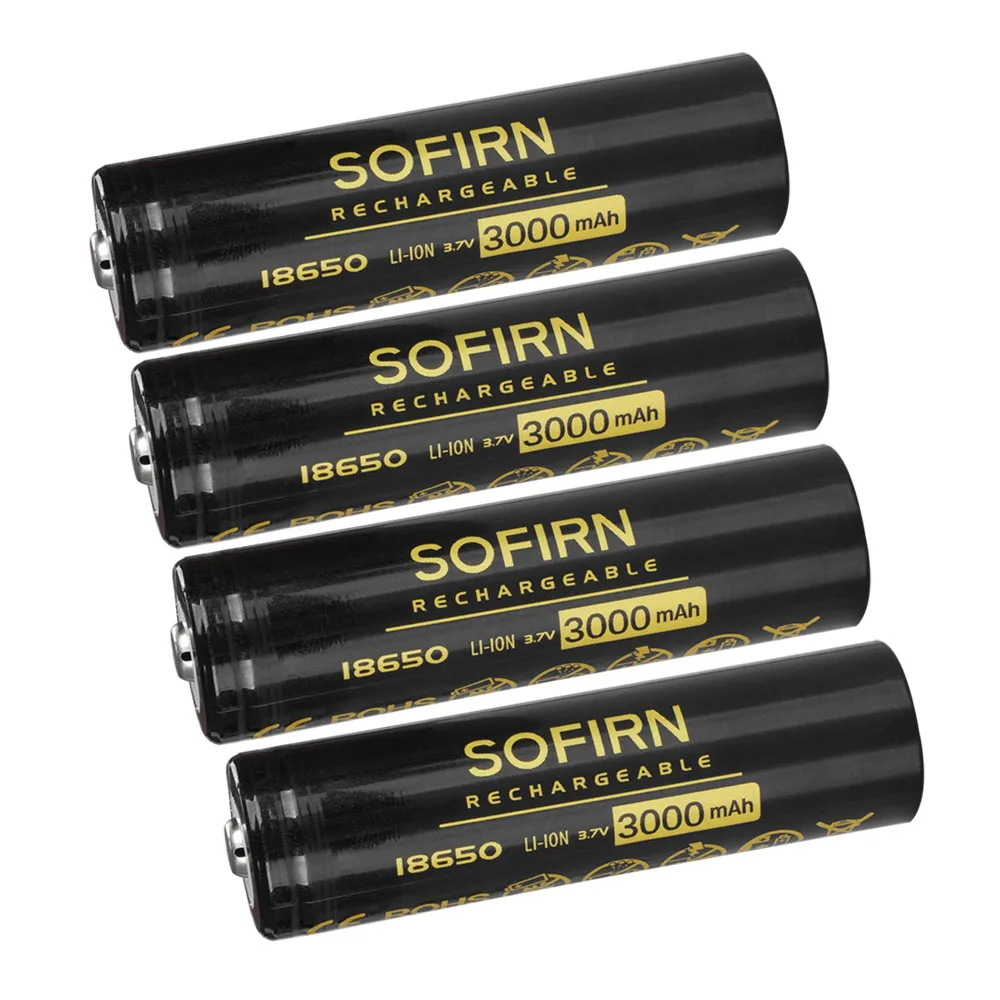 Sofirn recargable 18650 3000mAh descarga de cabezal superior 3,7 V HD celda NCR18650B Li-ion 18650 para antorcha/linterna/juguetes