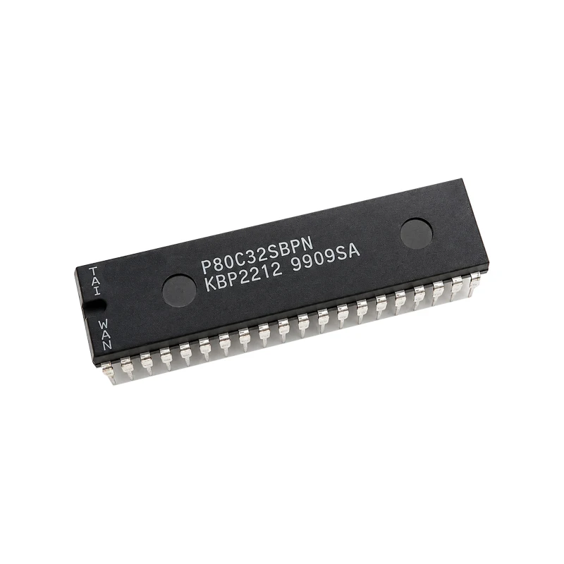 10PCS/LOT P80C32 80C32 P8032 DIP-40 Dual In Line Microcontroller Chip