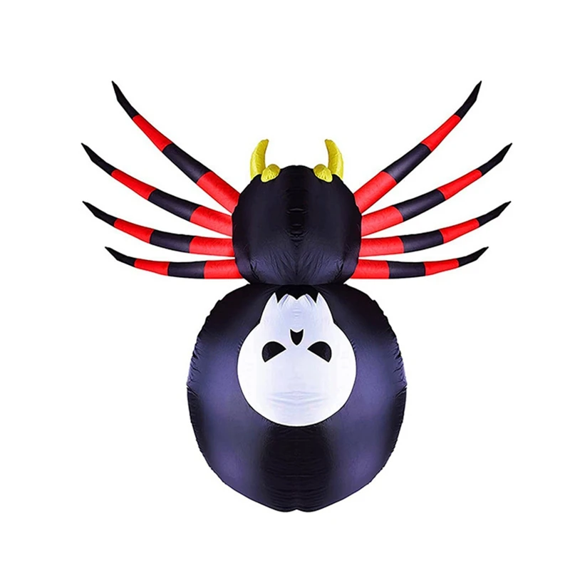 

HOT-Halloween Inflatables Outdoor Spider With Light, Blow Up Yard Decoration Clearance With LED Lights