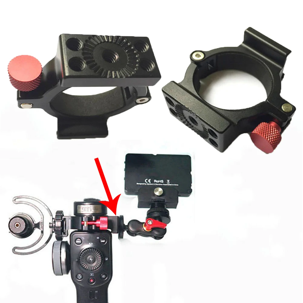 

Gimbal Stabilizer Ring Mount Holder Clamp With Hot Shoe for Fill Light/Microphone/Extension Bracket/Monitor for Zhiyun Smooth 4