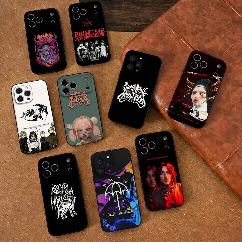 Capa de Celular Bring Me The Horizon (BMTH) para iPhone 17 16 15 14 13 12 11 PRO MAX PLUS Mini, Capa de TPU Macia e Confortável ao Toque