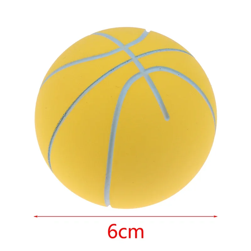 6CM 높은 탄성 미니 고무 농구 감압 중공 탄성 공 어린이 장난감 야외 스포츠 해변 미니 농구