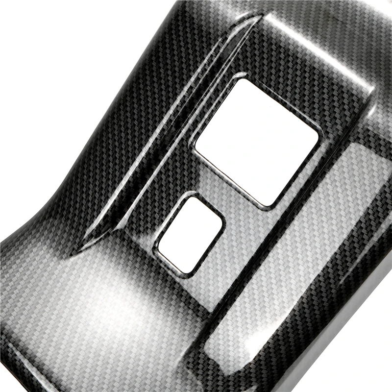 For Mitsubishi Outlander 2019 2021 Center Console Rear Air Condition Outlet Vent Frame Sticker Carbon Fiber Interior Accessories