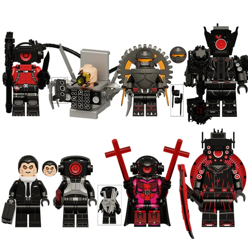 

Cross-border KDL844 KDL846 toilet people building block minifigures small particles mosaic toy bags