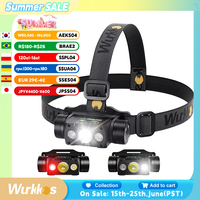 Wurkkos HD50 LED Headlamp 4000LM High Power Rechargeable Flashlight IP67 Waterproof 21700 Fishing Lighting with 660nm Red Light
