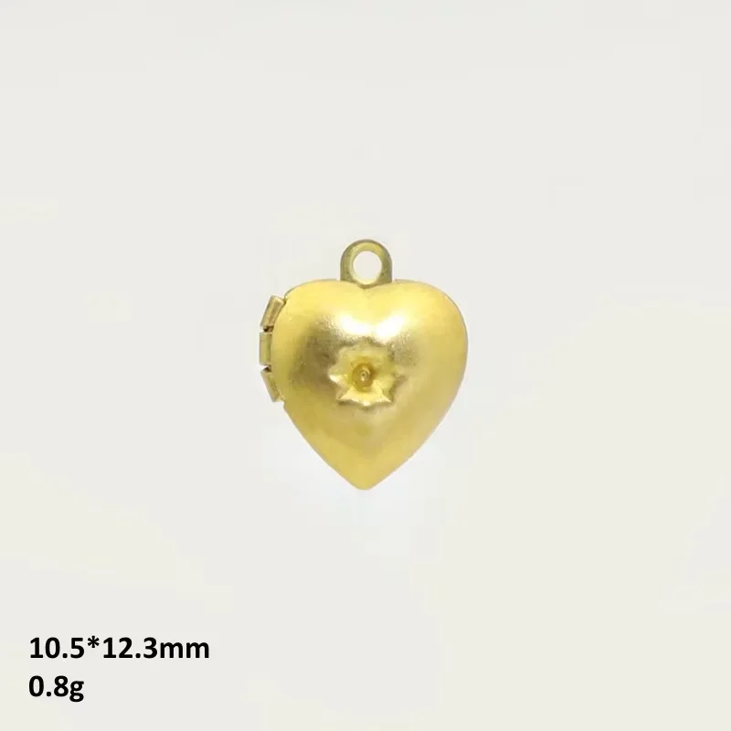 BoYuTe (50 Pieces/Lot) Metal Brass Heart Shaped Photo Locket Pendant Can Open Diy Jewelry Accessories Wholesale view 3