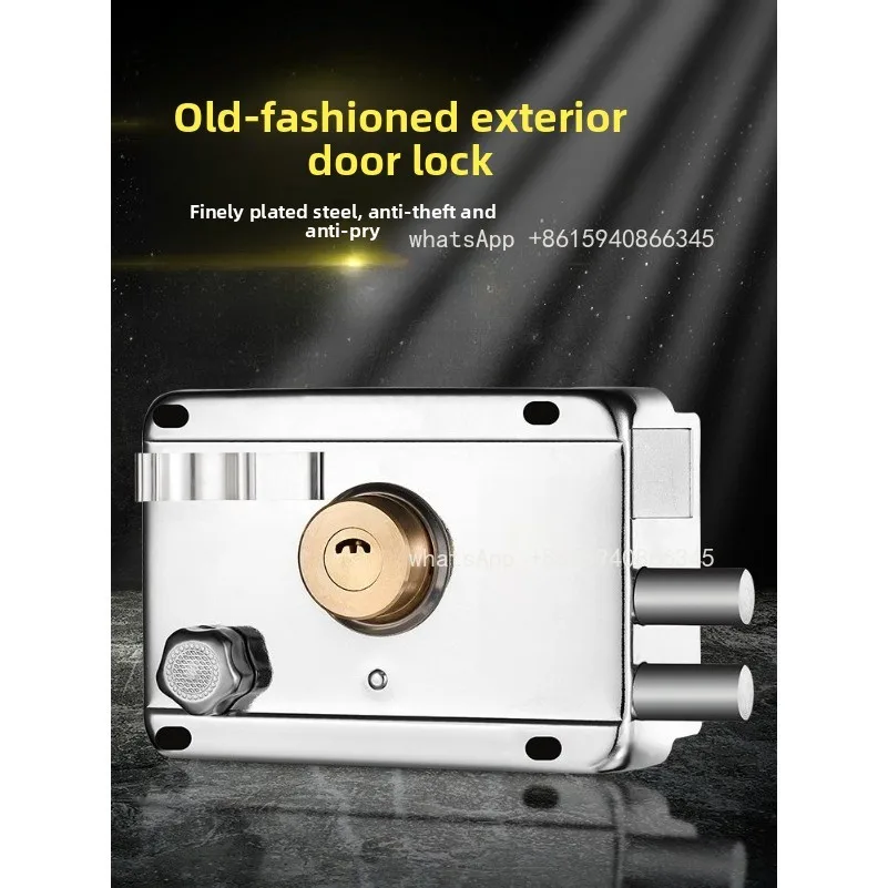 External door lock Old-fashioned anti-theft lock Universal cold-rolled steel anti-pry lock for household doors