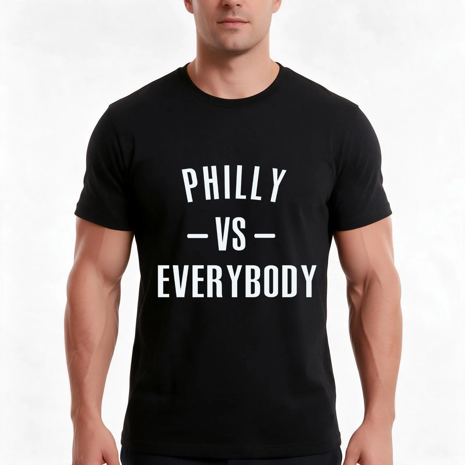 PHILLY VS EVERYBODY T-Shirt Summer Casual Cotton Tee Oversized Streetwear Tops Vintage Graphic Print Loose Fit Short Sleeve