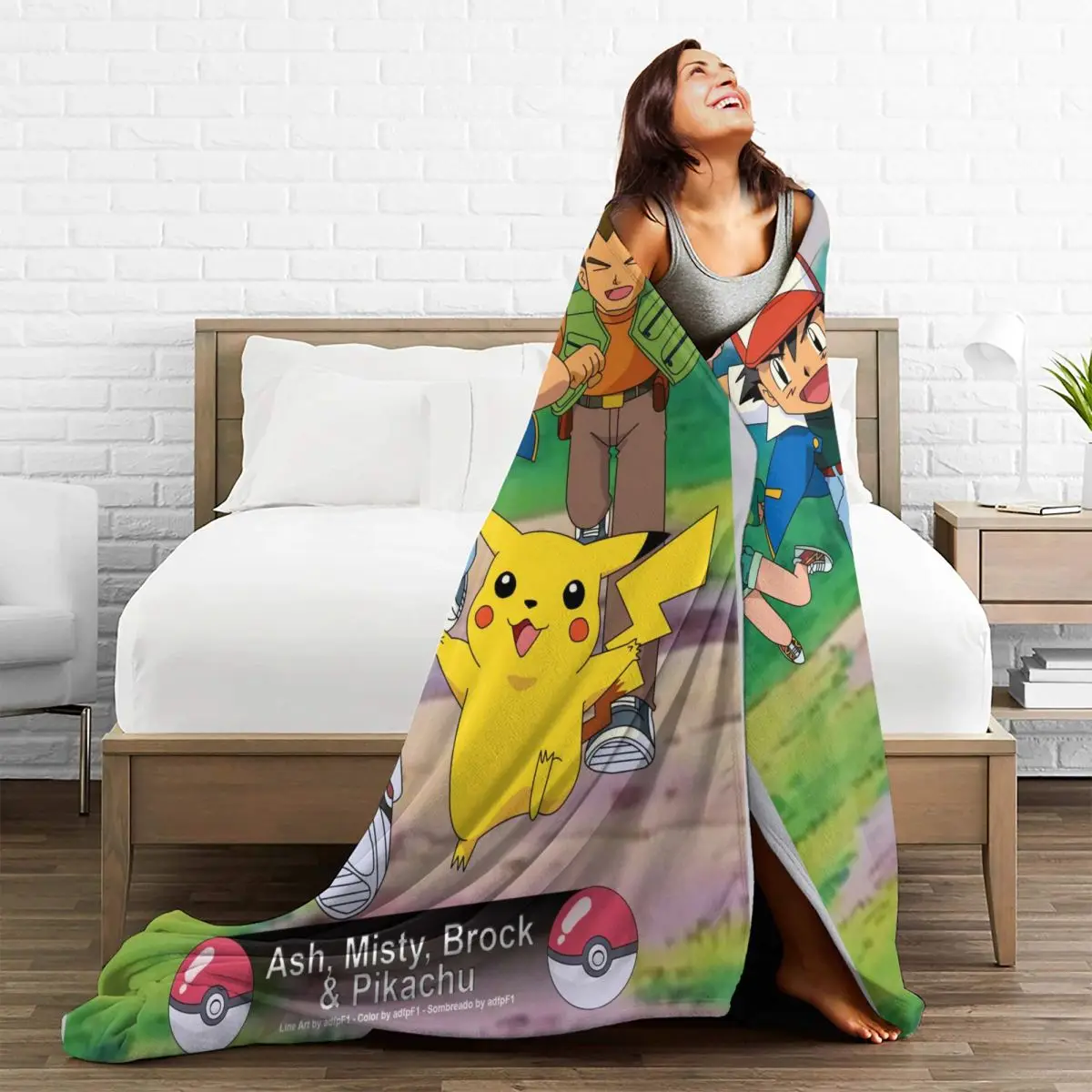 Ash And Pikachu Blanket Quality Super Warm Bedding Throws Winter Travel Office Couch Chair Sofa Bed Funny Bedspread