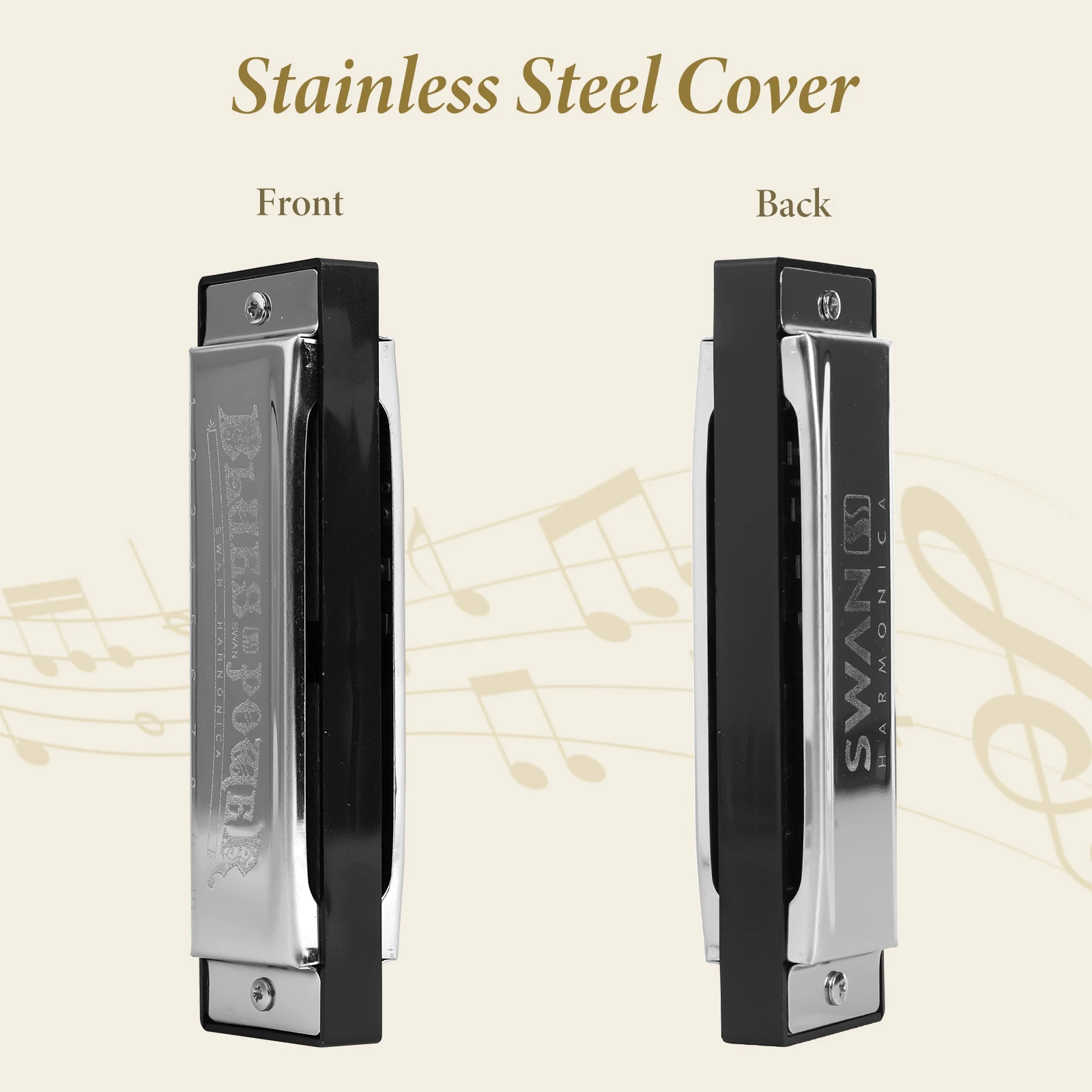 Diatonic Blues Harmonica with Case for Students
