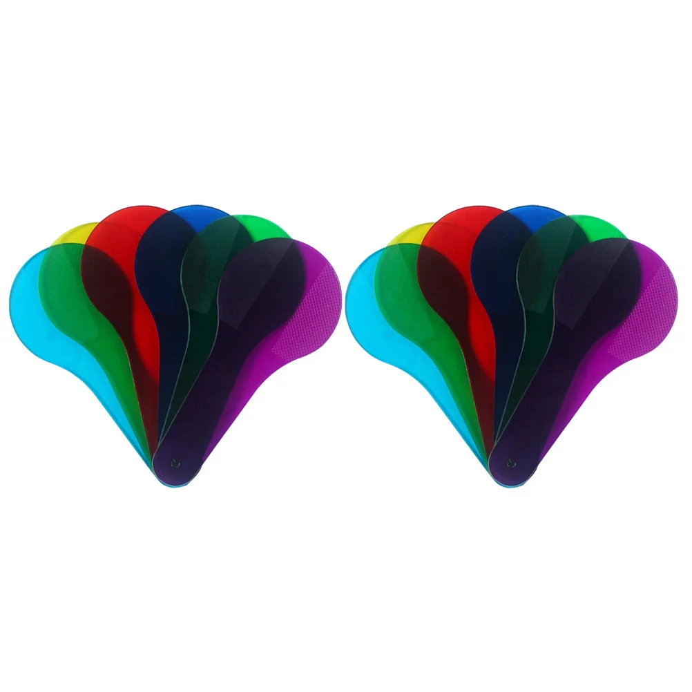 

12Pcs Color Filter Board Transparent Durable ABS Color Paddles Early Education Kids Science Learning Aids Teaching Accessory