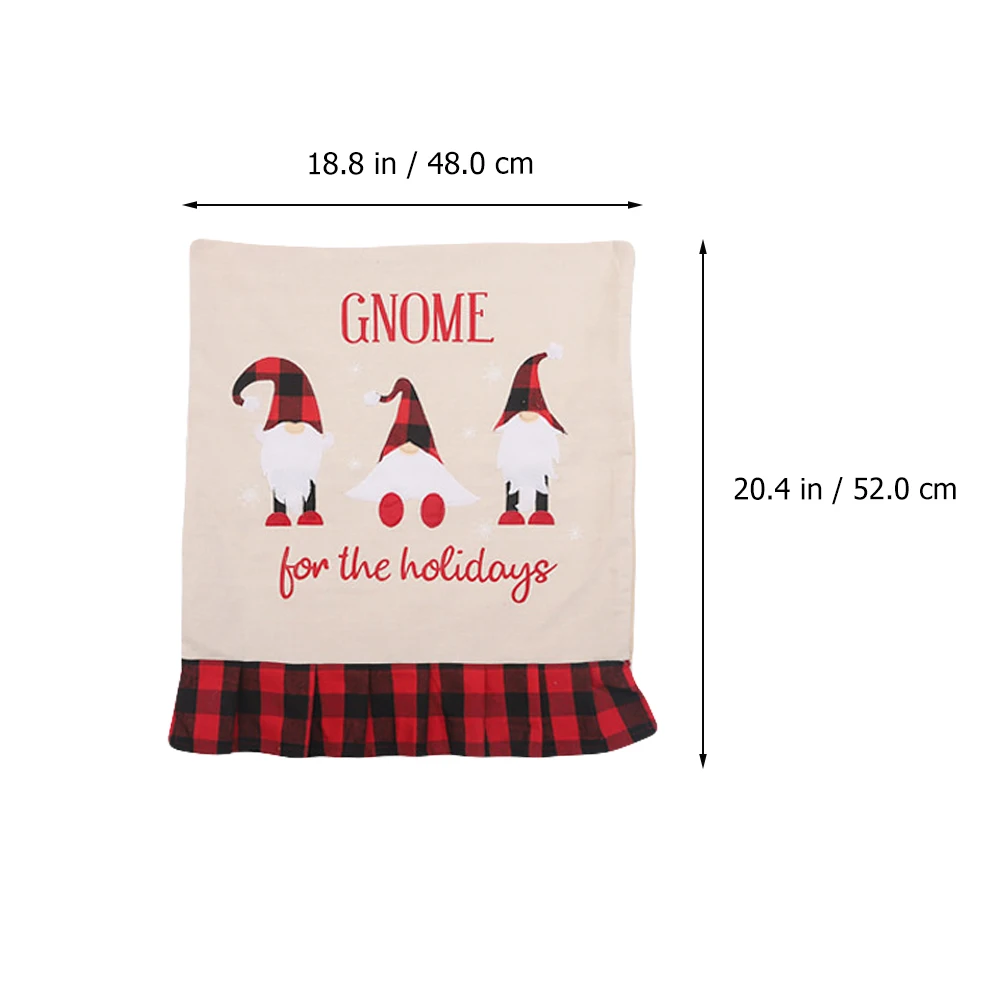 

Christmas Chair Cover Lovely Seat Protector for Chairs Back Supplies Foldable Bright Color Festive Atmosphere Living