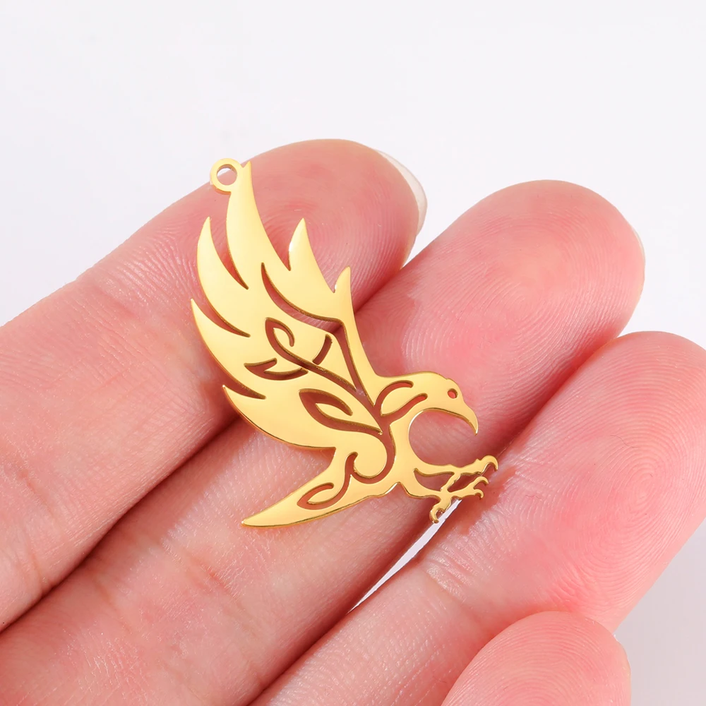 Dawapara Norse Animal Crow Pendant Odin Raven Mythology Irish Jewelry Stainless Steel Charm DIY Accessories