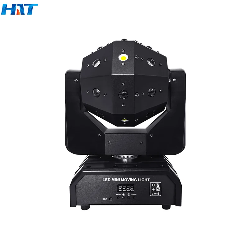 HT-Estágio profissional luzes LED com cabeça móvel RGB luz laser, controle de som, laser DMX para festa e casamento, 16*3W, 16PCs