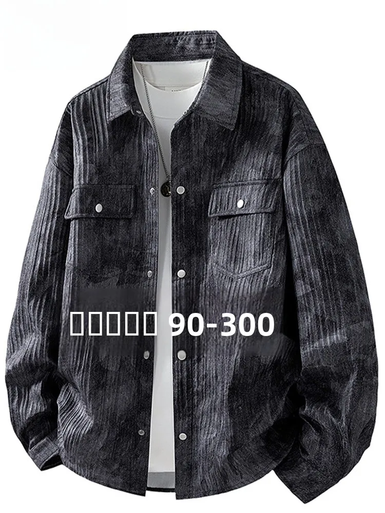 

Мужская винтажная свободная рубашка MoChao оверсайз с эффектом тай-дай, с длинным рукавом, повседневная, универсальная, модная верхняя одежда для весны и осени