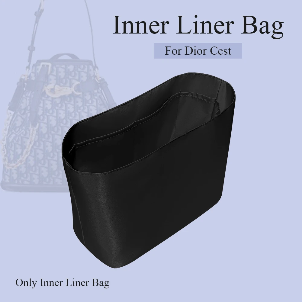 

Nylon Purse Organizer Insert Fit for Dior Cest Bucket Bag Inner Liner Bag Durable Inside Storage Cosmetics Bag Organizer Insert