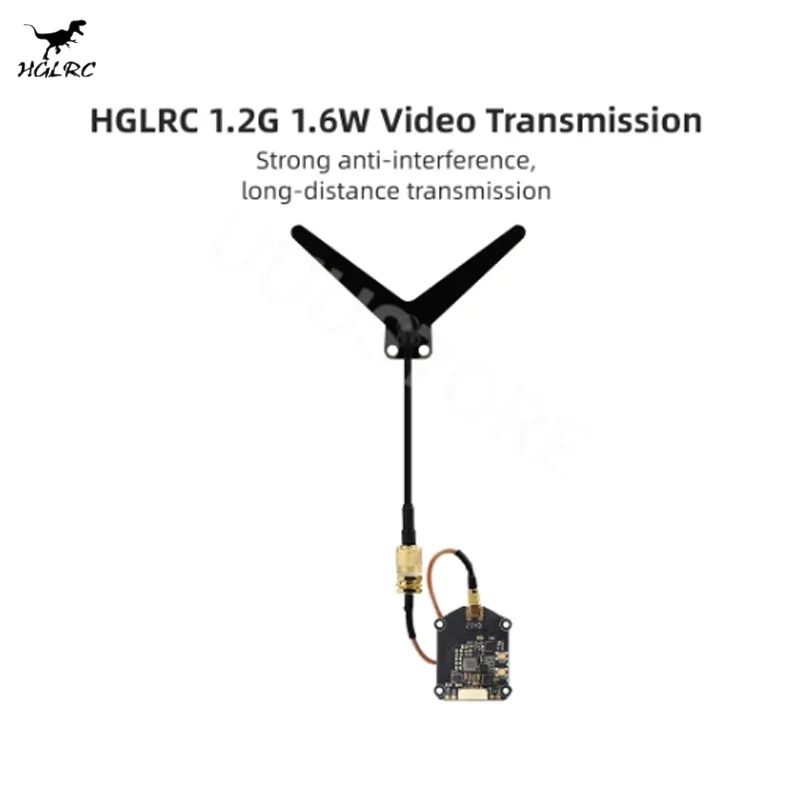 HGLRC 1.2G 1.6W VTX 1.2Ghz/1.3Ghz 9CH PIT/10mW/200mW/1600mW High Power VTX Transmission Module for FPV Long Range DIY Parts