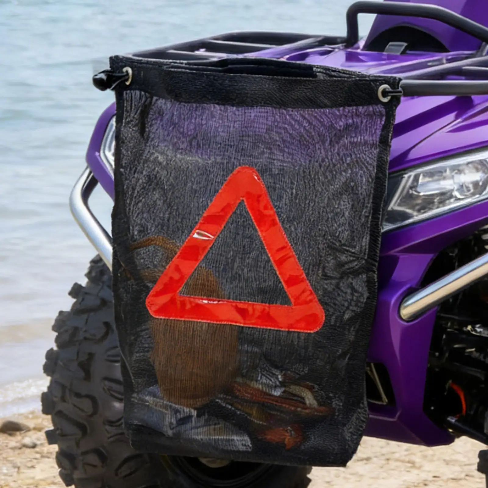 ATV Trash Bag Mesh Trash Container Tote Cart Garbage Collection Bag reusable Rubbish Storage Bag for Truck SUV ATV Van