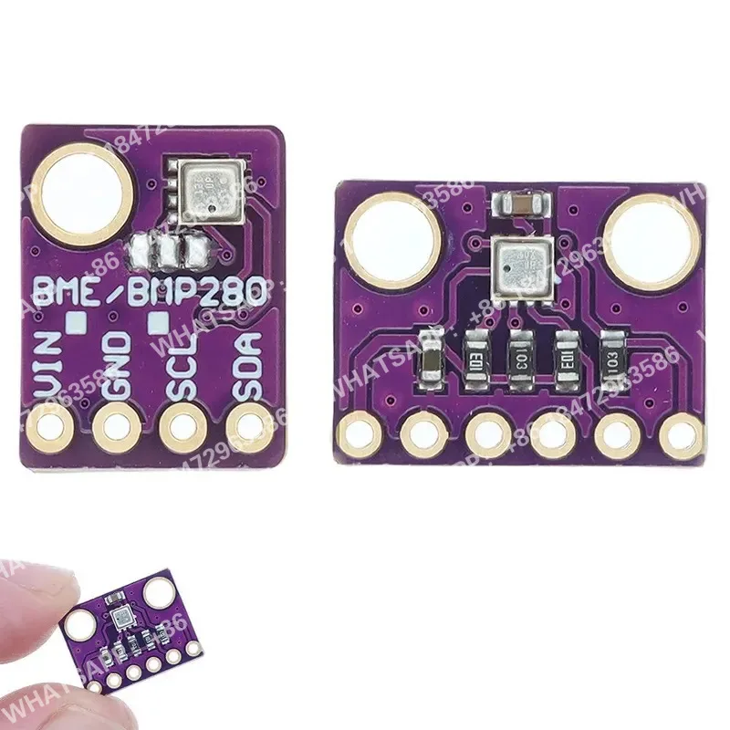 Capteur numérique de pression barométrique et d'altitude 3 en 1 BME280, 3.3V 5V, I2C/SPI, haute précision et température d'humidité, 10 pièces