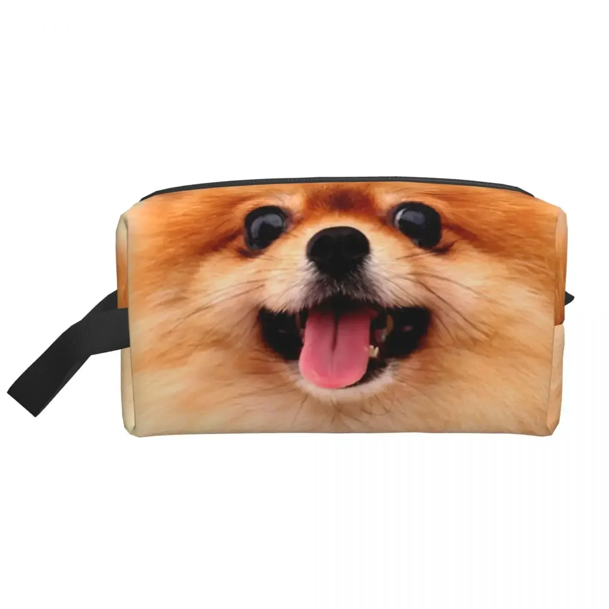 Pomeranian Puppy Cosmetic Bag Women Kawaii Big Capacity Spitz Pom Dog Makeup Case Beauty Storage Toiletry Bags